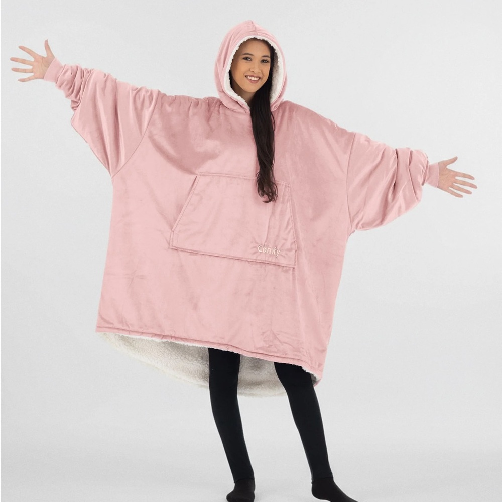 Comfy Pink Wearable Blanket Hoodie